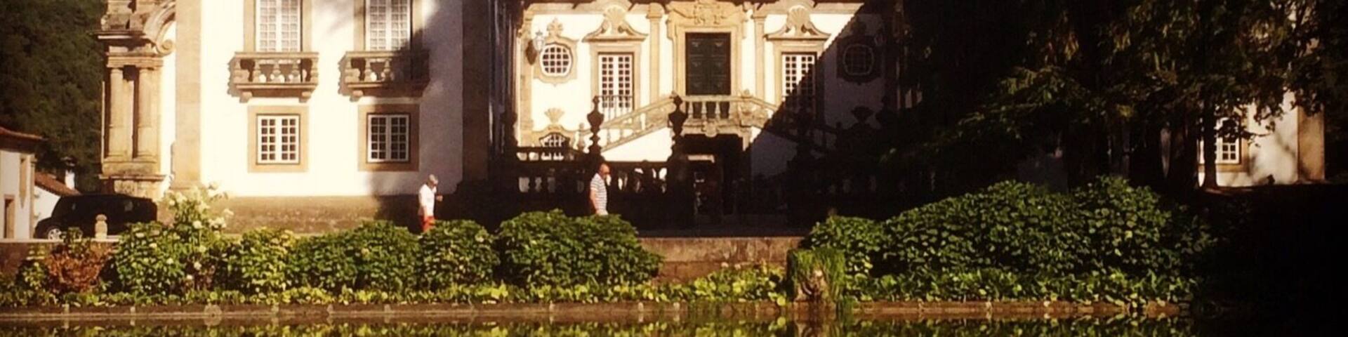 Casa de Mateus (Mateus' Palace), built in 1743, located in the north of Portugal in Vila Real district.
Producing the Mateus wine which is well appreciated in several countries.
The house is surrounded by grape wines and is opened to visitors.
Portugal
