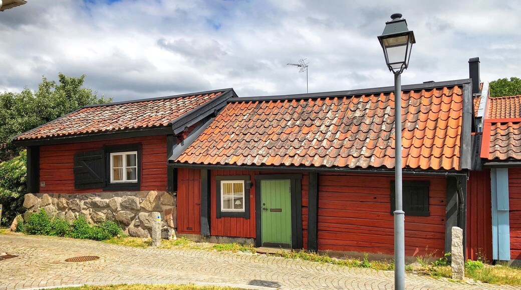 Västerås is one of the oldest cities in Sweden and Northern Europe. The area has been populated since the Nordic Viking Age, before 1000 AD. In the beginning of the 11th century it was the second largest city in Sweden.
Most of the houses are completely red except for the white gables. That's because of the special paint called Falu red or Falun red that was first created and used in Falun in the copper mines in Dalarna. It is well known for its use on wooden cottages and barns.
#Swedish