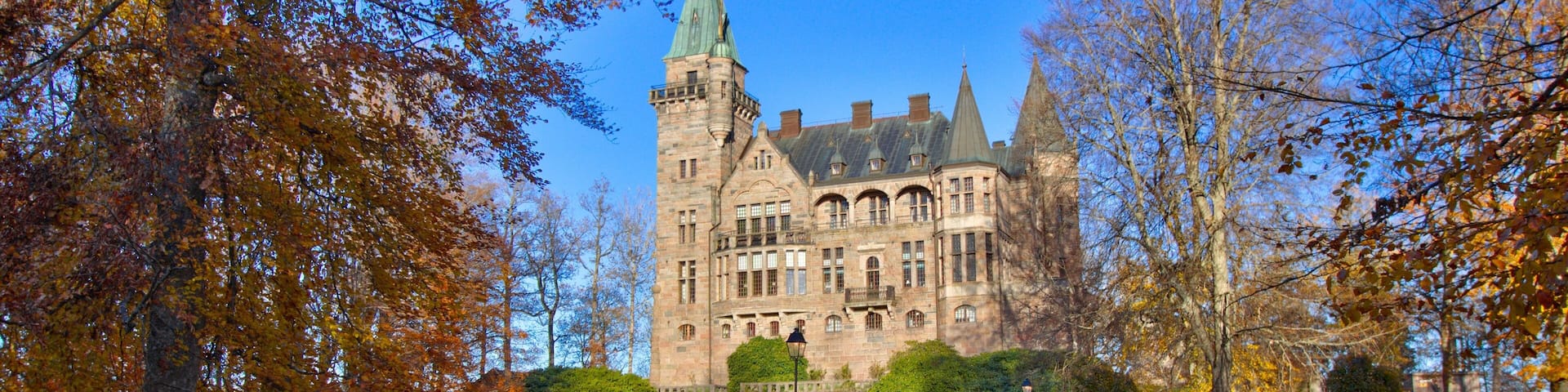 A panorama of the Teleborg Castle in Växjö, Sweden