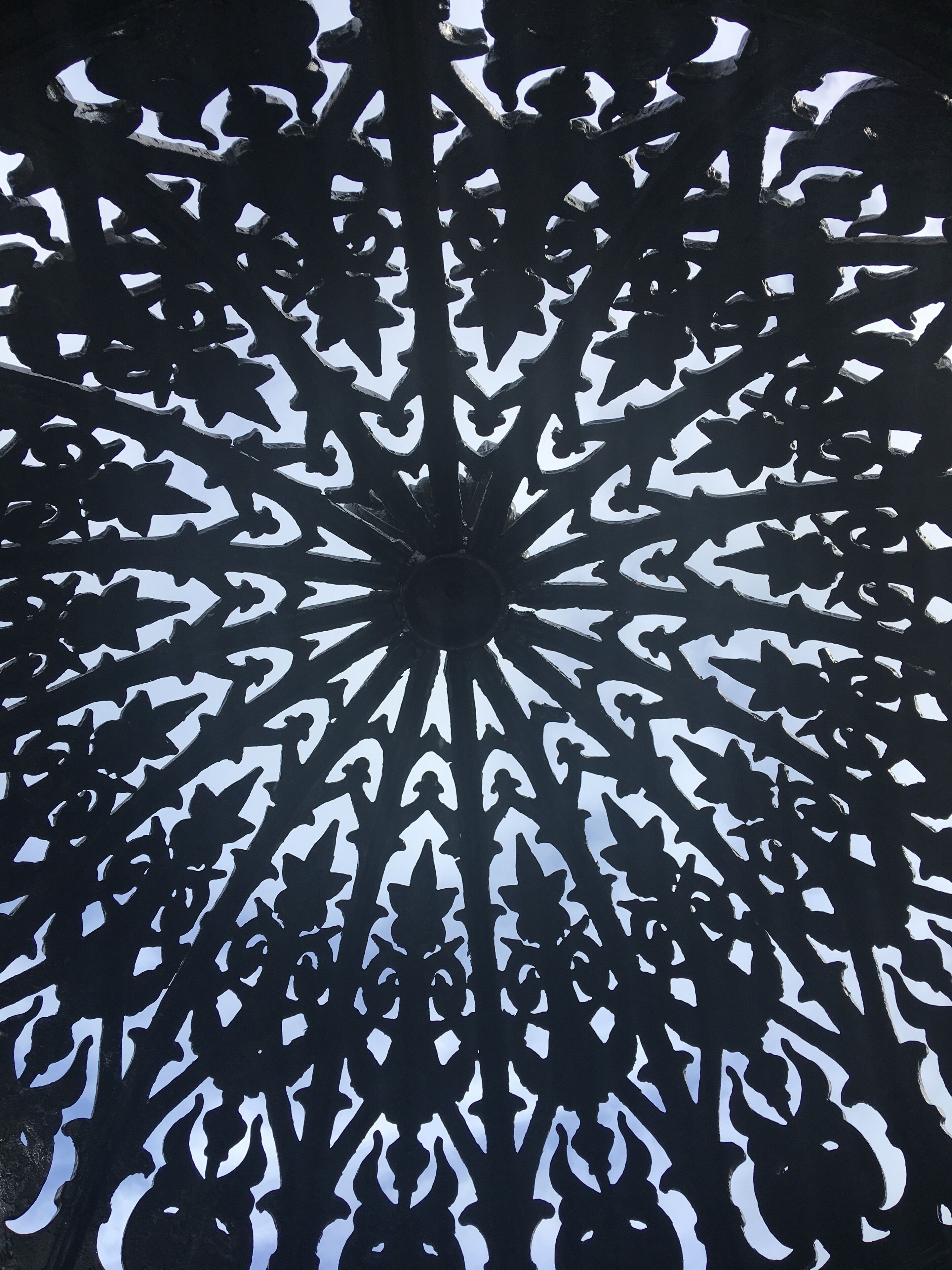 The ornate metal work of a fountain at the Wanganui Racecourse, the fountain originally comes from Glasgow