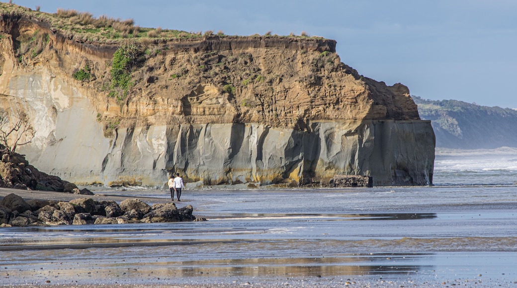 Kai Iwi beach and cliffs, new zealand