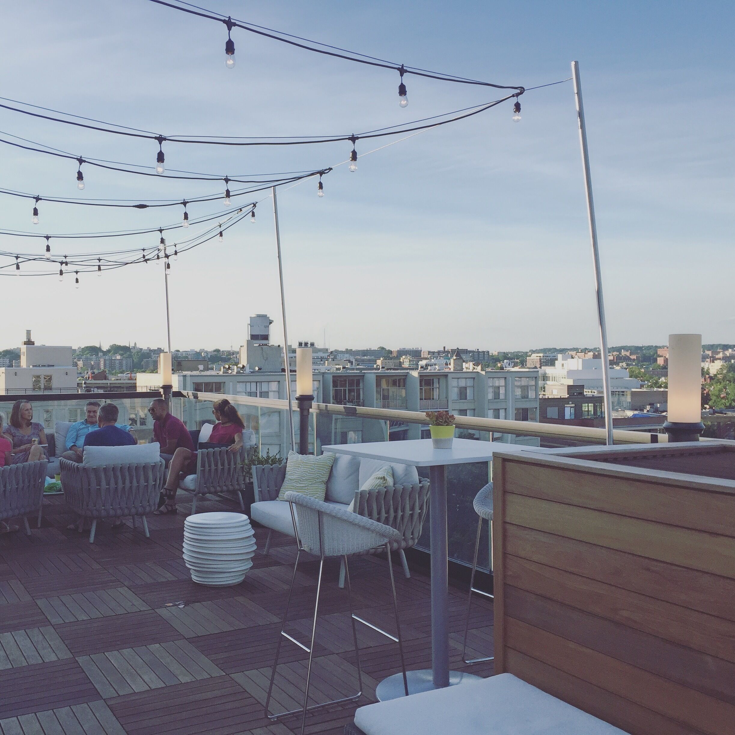 Tis the season for rooftop lounging. One of my favorites is at Mason & Rook in DC. Great atmosphere & residential vibe vs the touristy downtown spots.