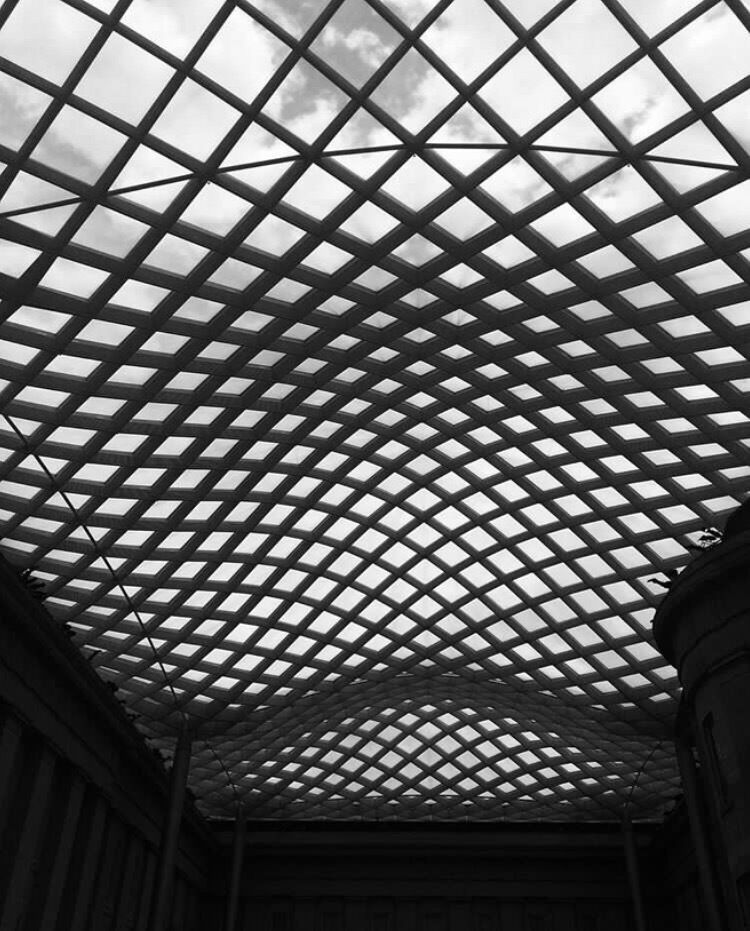 #patterns ceiling of the atrium of the National Portrait gallery in DC