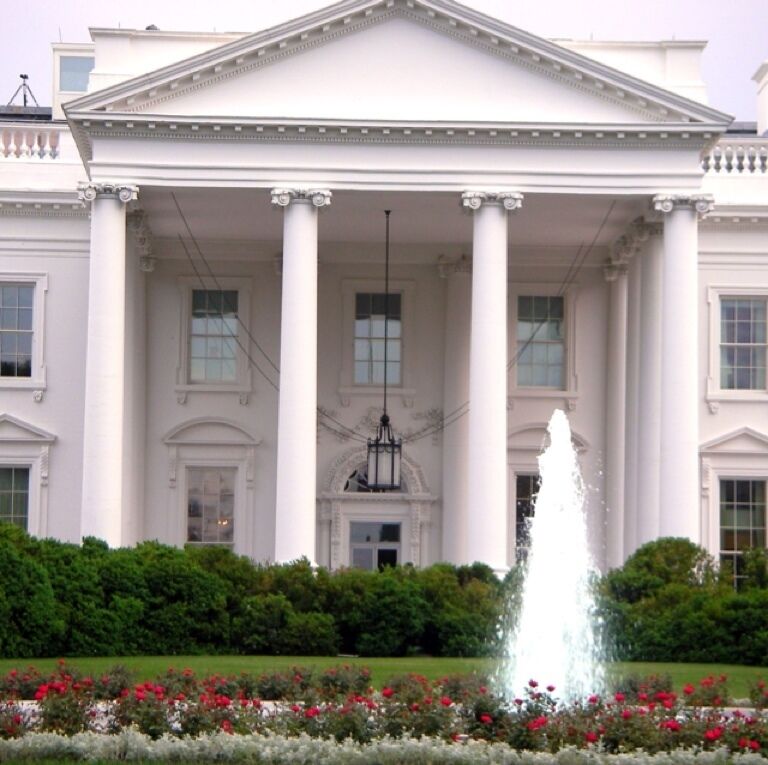 The White House. View from the north lawn