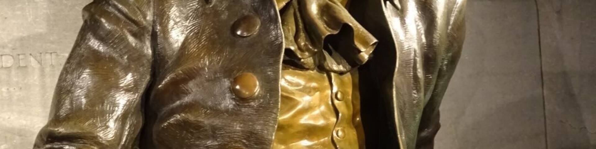 The George Mason Memorial features a one-third larger than life-sized bronze statue of Mason looking super laid back and suave.
Quick George Mason fact; he did not sign the United States Constitution because it did not abolish the slave trade and because he did not think it had necessary protection for the individual from the federal government.