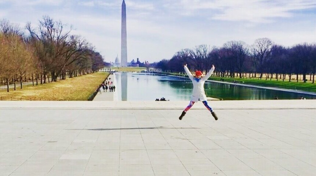 Me tucked up warm on the Mall #WinterWonders #GodBlessAmerica #crisp #USA