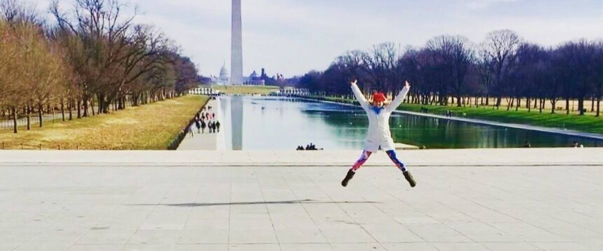 Me tucked up warm on the Mall #WinterWonders #GodBlessAmerica #crisp #USA