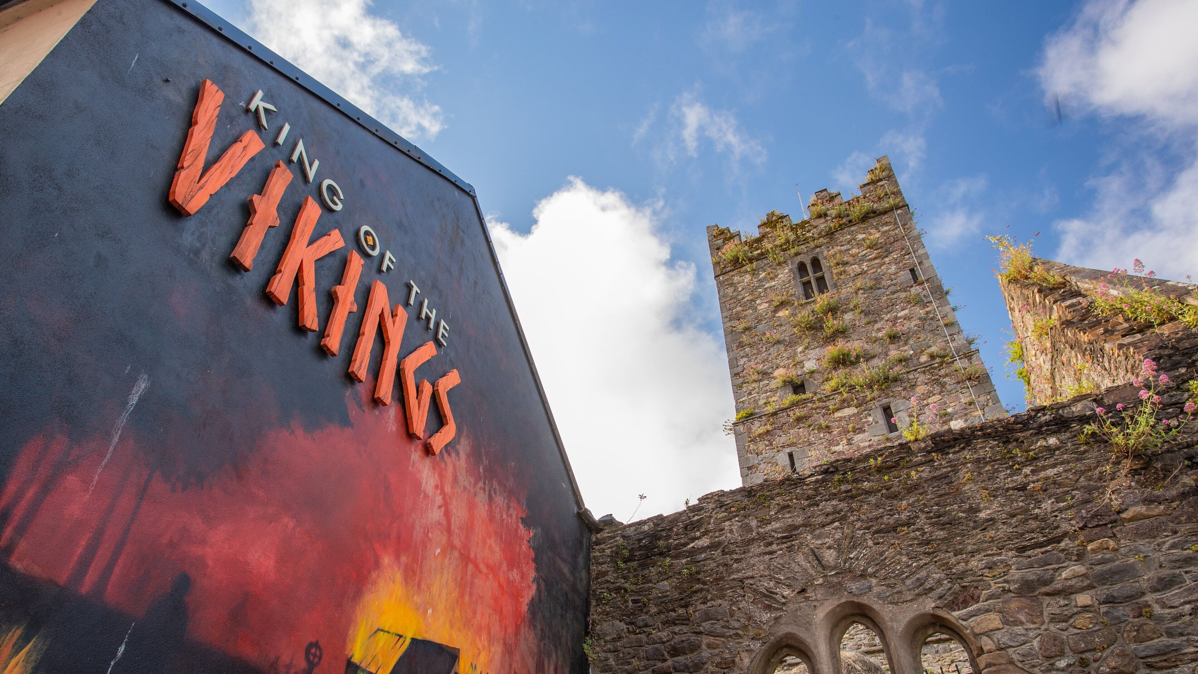 Waterford featuring chateau or palace, signage and heritage architecture