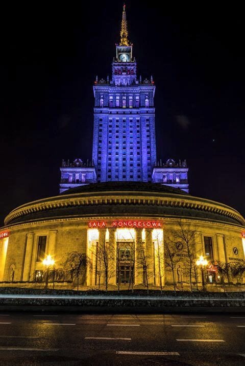 Warsaw at night