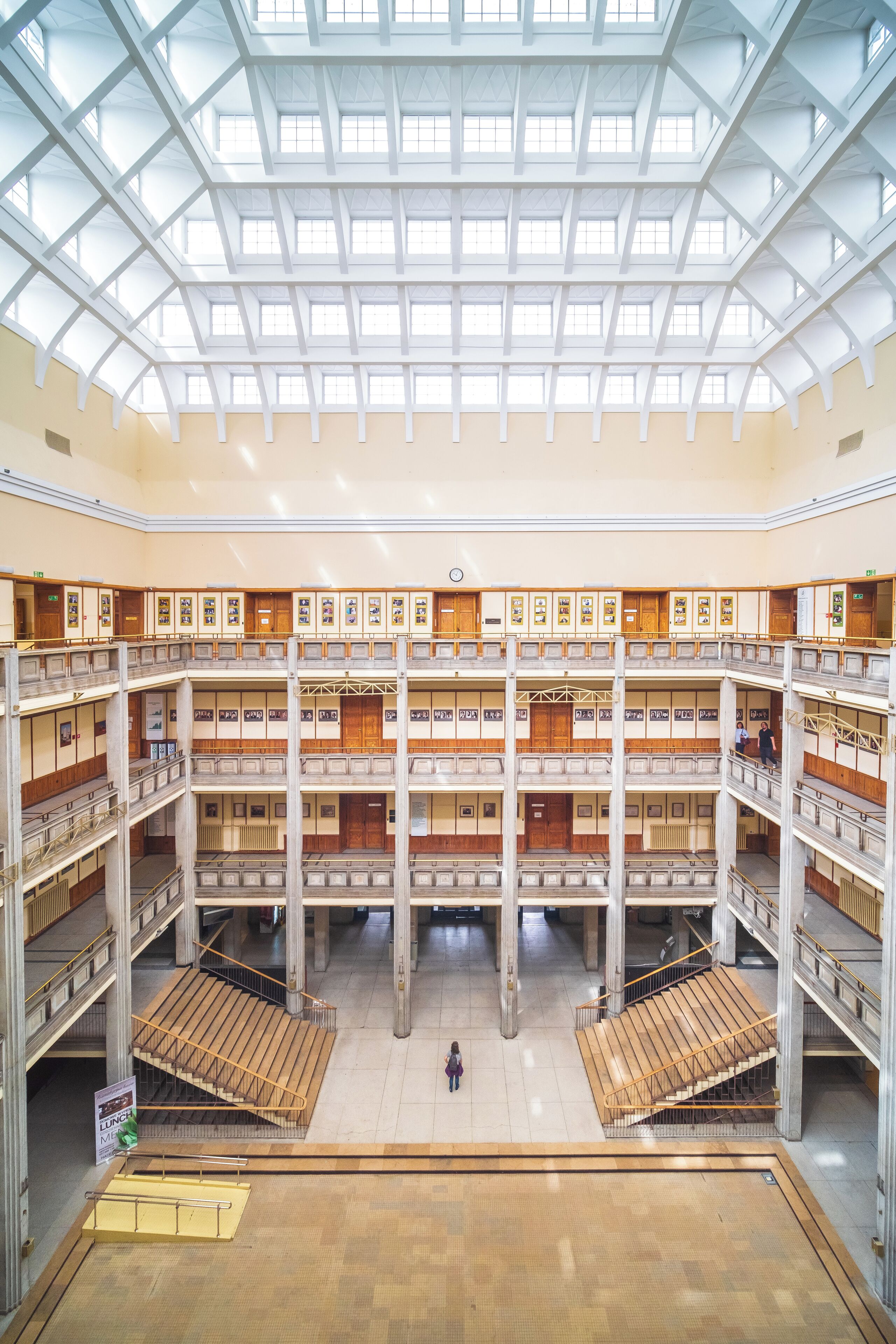 Visit this building for the amazing atrium in ceiling.