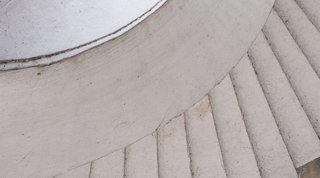 This tram bridge in Warsaw has an interesting spiral staircase