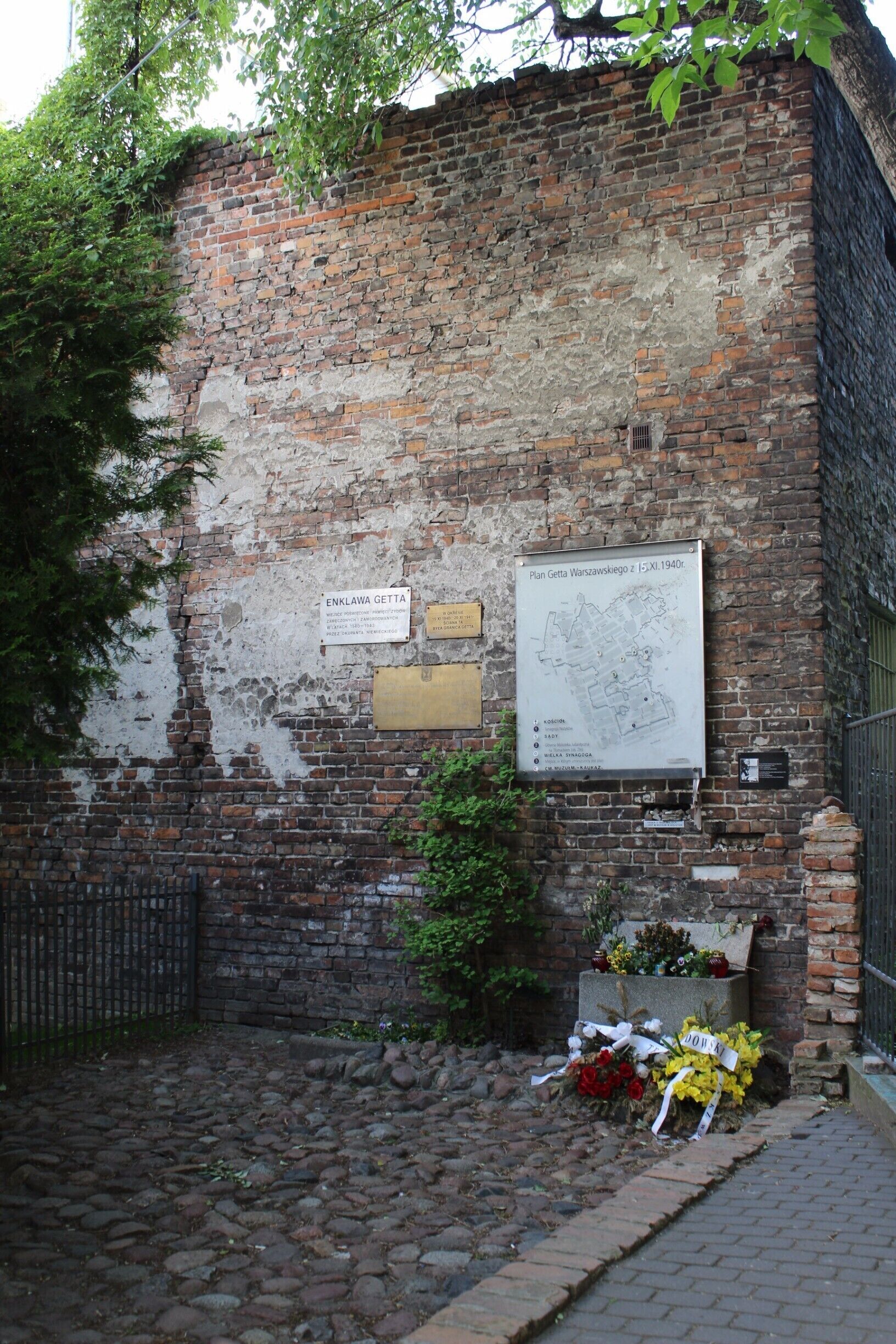 Original ghetto wall in Warsaw. Located very close from Warszawa Centralna.