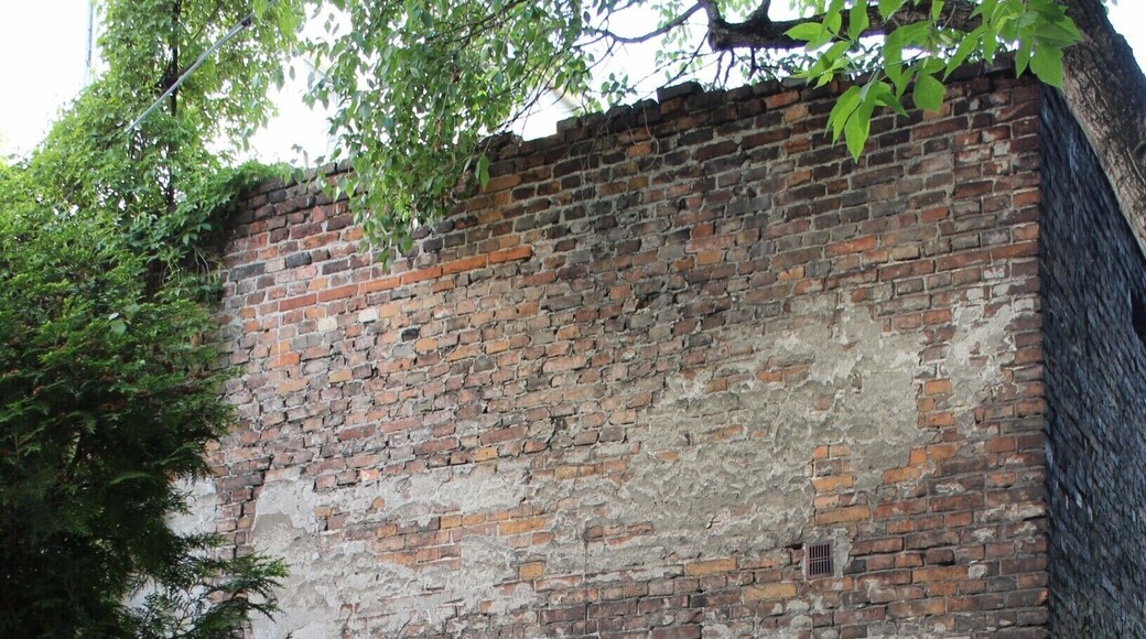 Original ghetto wall in Warsaw. Located very close from Warszawa Centralna.