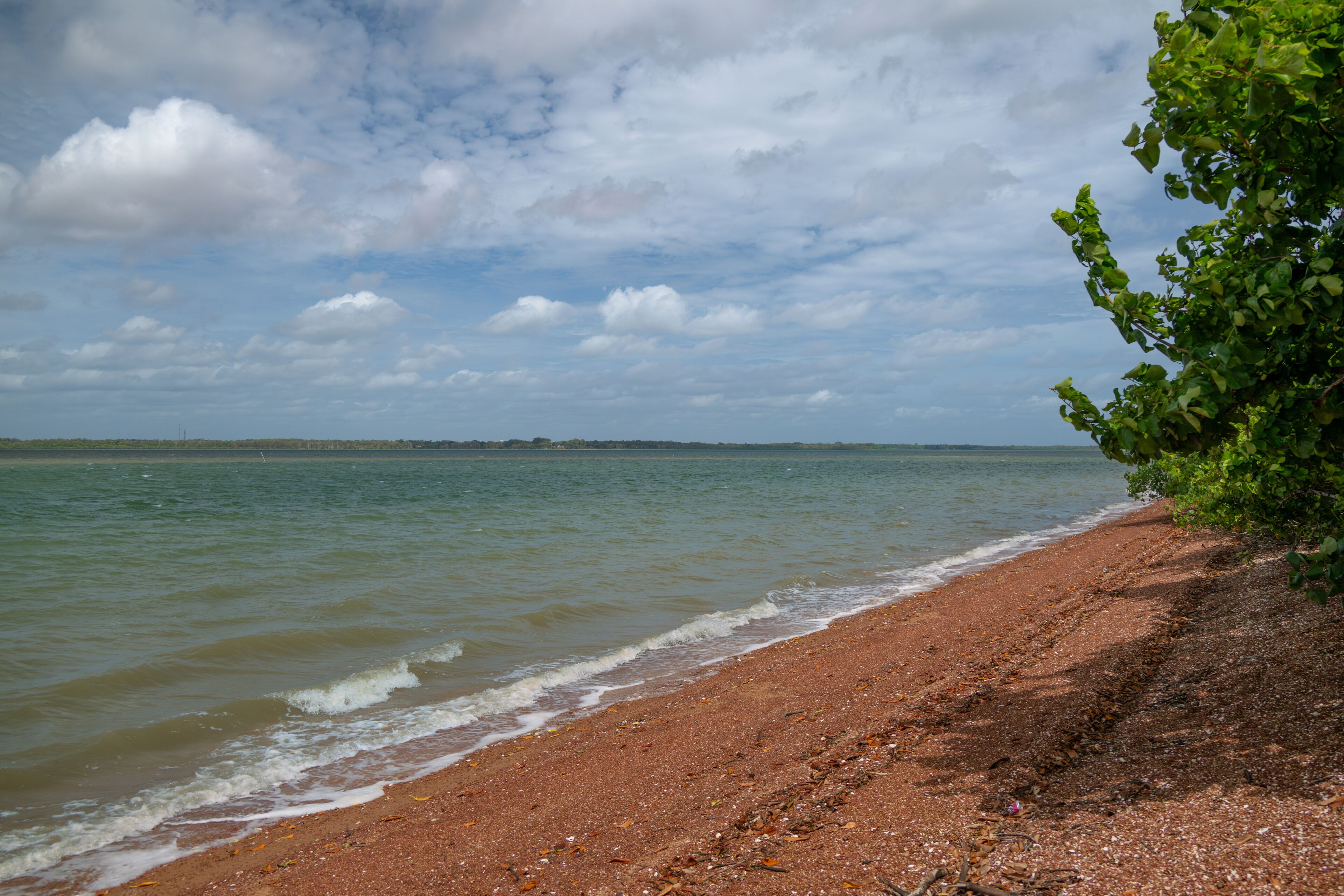 Red Beach, Weipa, Queensland, Australia, sacred indigenous site, iron oxide rust colour shore