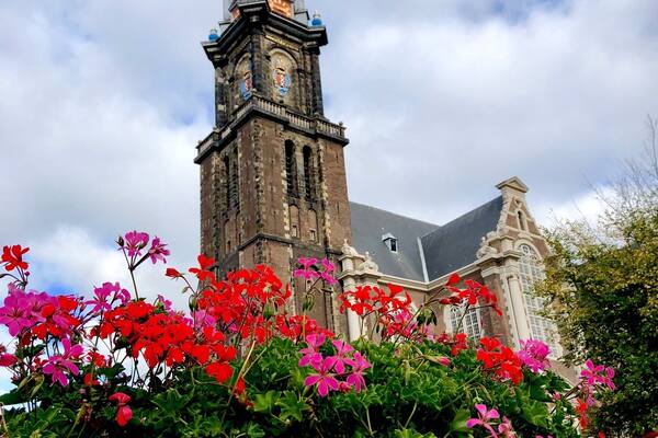 Located next to the Anne Frank House and on a canal, this church is a mix of old and new.