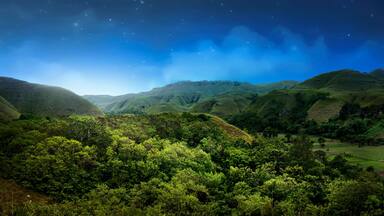 Hill in Sumba island at night, Indonesia
