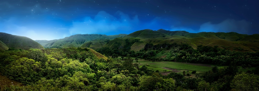 Hill in Sumba island at night, Indonesia