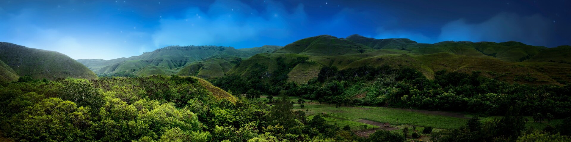 Hill in Sumba island at night, Indonesia