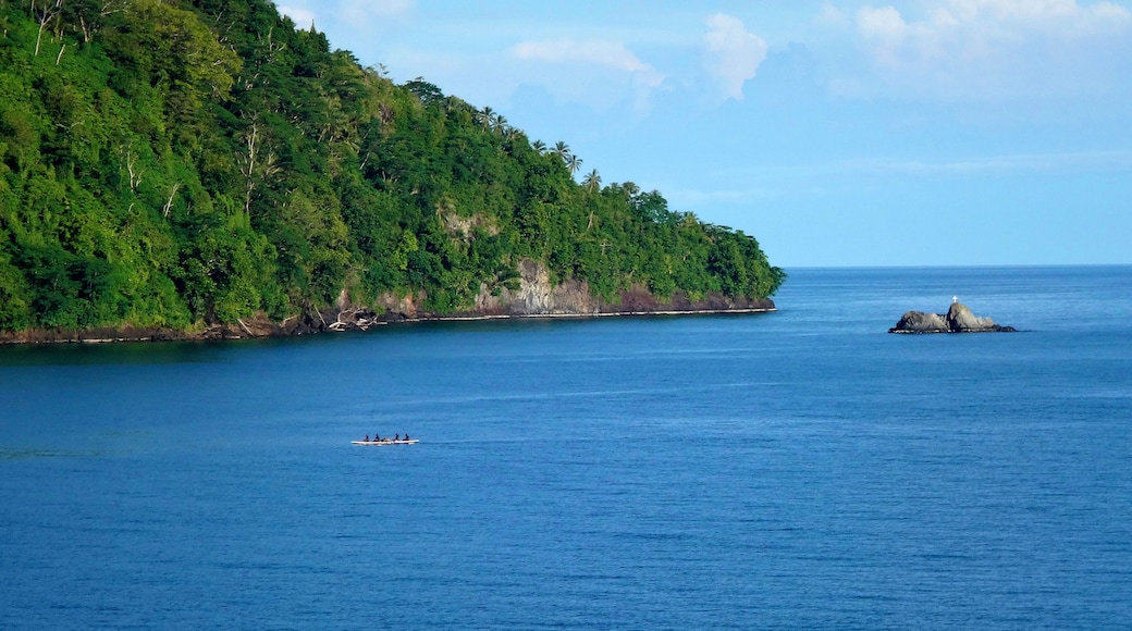 Scene of the crater of Garove Island from a cruise ship, Papua New Guinea.