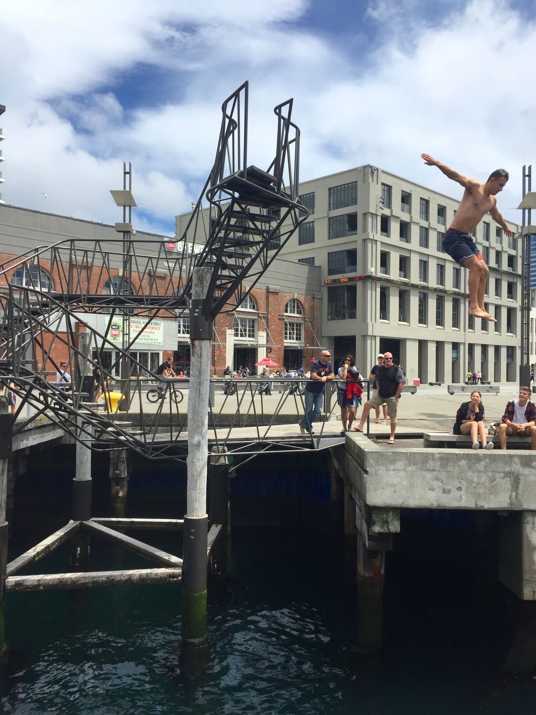 Apparently people love to jump off places into the water here