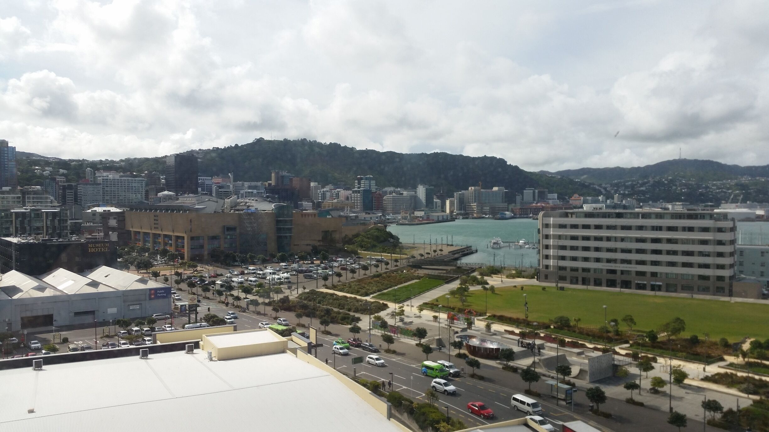 Our hotel is in a prime location! This is the view from our 10th floor room. The staff has been very helpful so far.