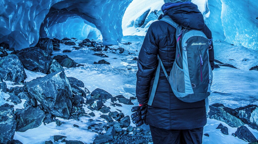 Ice arches, waterfalls carving their way down layers of snow pack, remote enough that all you can hear is the excitement of those you ventured here with. It feels like another world, an icy blue planet ripe for exploring.
#Adventure
