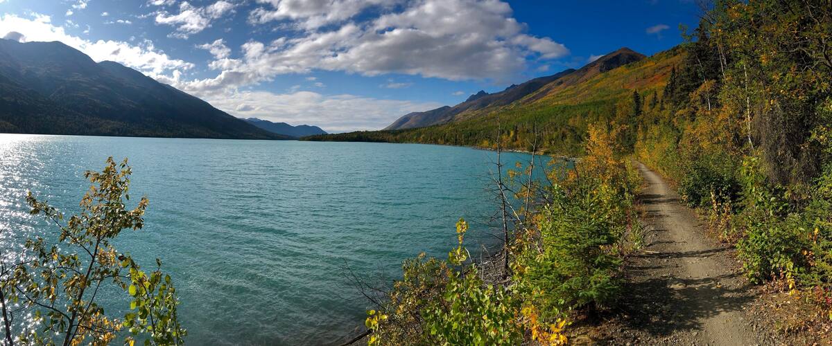 Eklutna Lakeside trail. Bring the whole family and walk it, bike it, ride your atvs, and even horses!
_
#EklutnaLakesidetrail
#EklutnaLake #Adventure