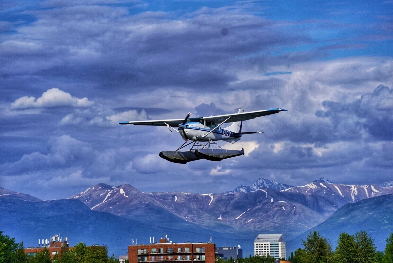 Great up close views of landing seaplanes...