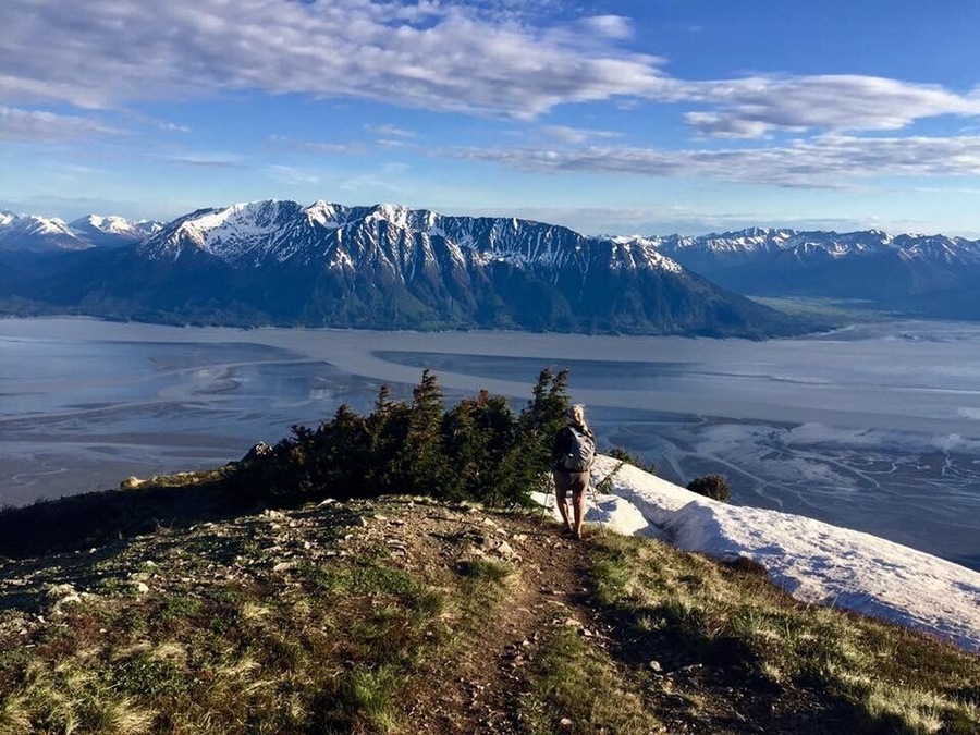 Bird Ridge Trail summit near Anchorage, AK.