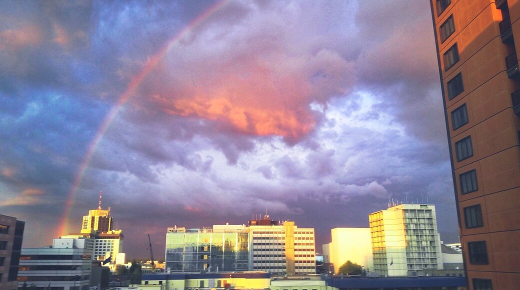 If you’re looking to have an Alaskan journey but not sure where to begin? Anchorage Alaska is the most populated and has all the things a big city would have but with an Alaskan feel. The mountains in the background, great people and in my opinion a great starting point for any Alaskan adventure. This is a view of downtown. I just got so lucky to have a perfect view with a rainbow! #alaska