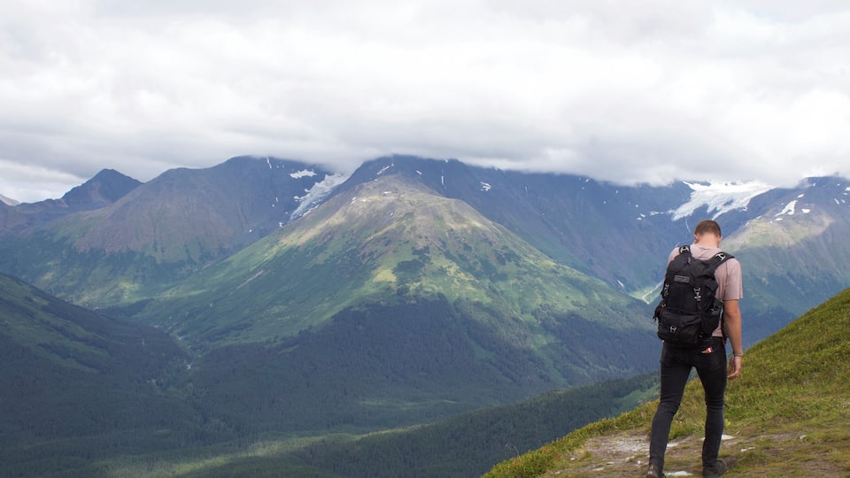 Feat. My wonderful boyfriend hiking Alyeska Ski Resort in Alaska #AdventurePhotoContest #Adventure #WhatsHot