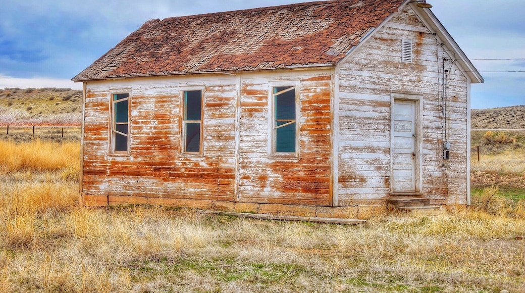 The old Buckle School house on Gooseberry Creek Road near Worland Wyoming