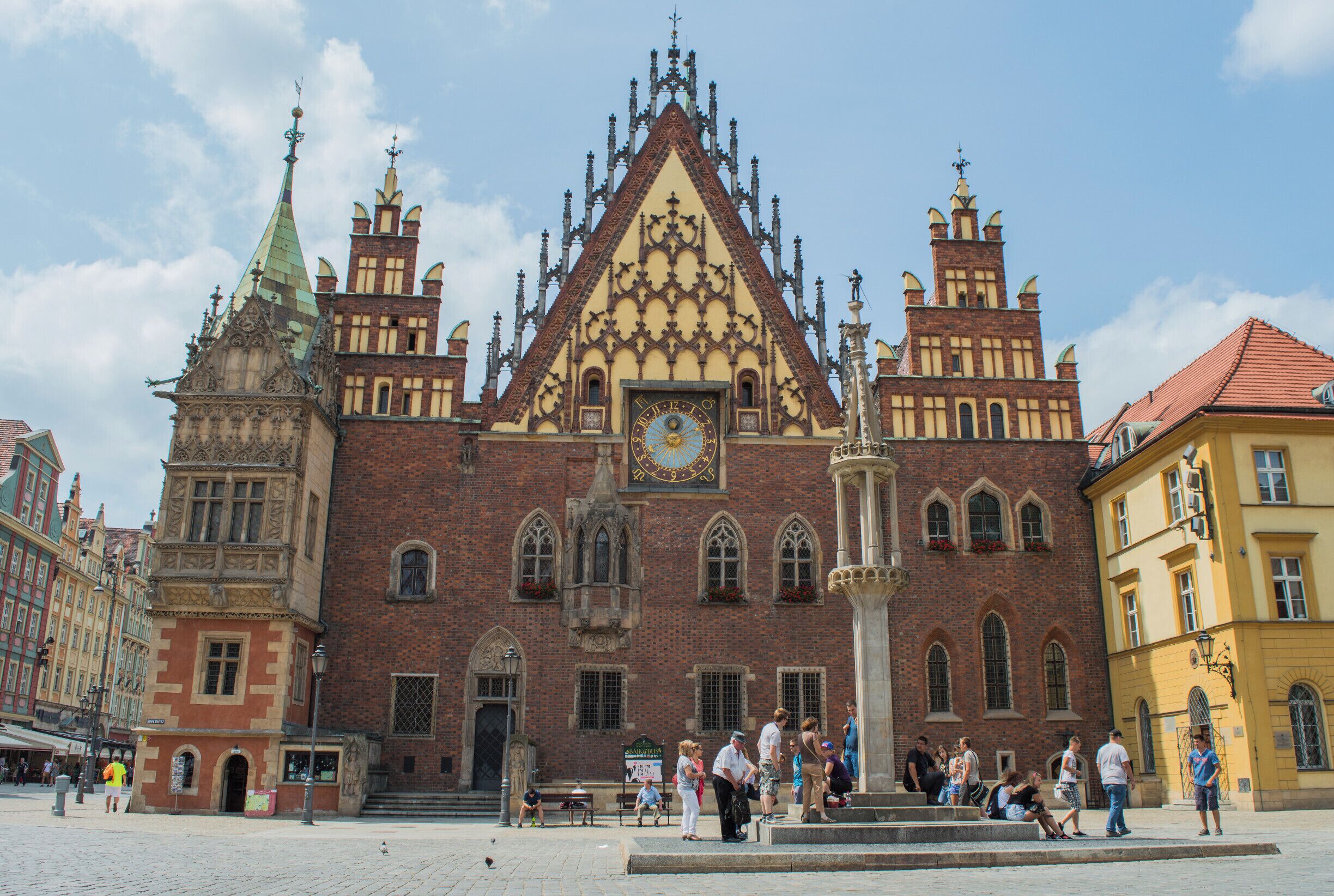 The Old Town Hall of Wroclaw stands at the center of the city’s Market Square. The Gothic building is one of the main landmarks of the city. It really worth a photo of yours in front of this building. 