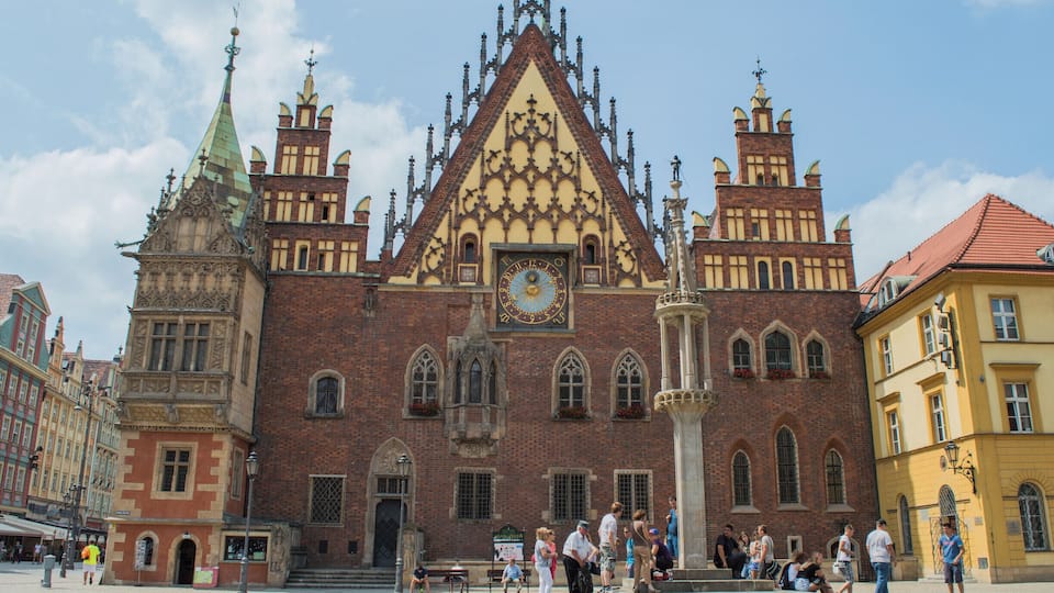 The Old Town Hall of Wroclaw stands at the center of the city’s Market Square. The Gothic building is one of the main landmarks of the city. It really worth a photo of yours in front of this building.