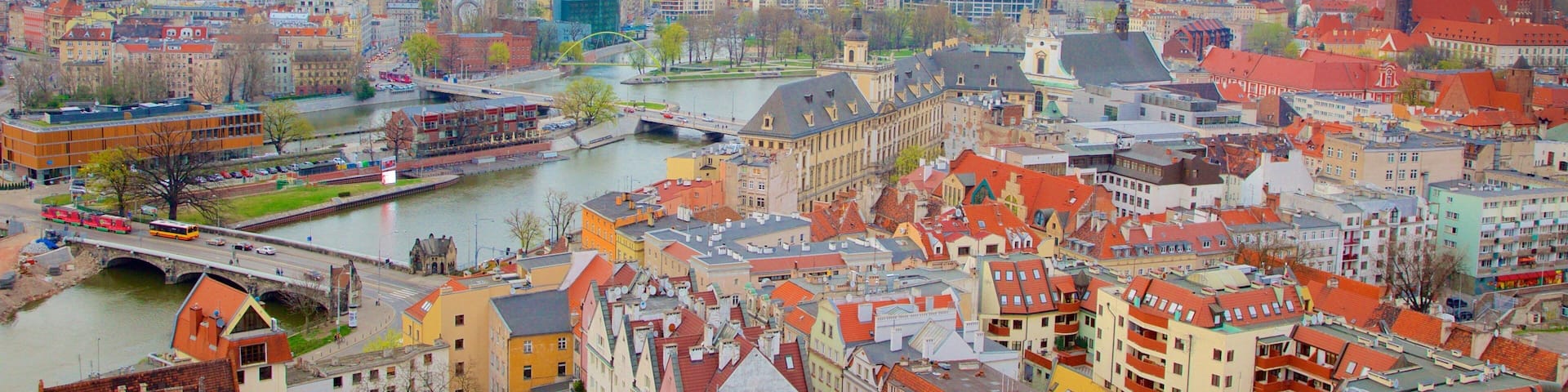 Wroclaw featuring a city and a river or creek
