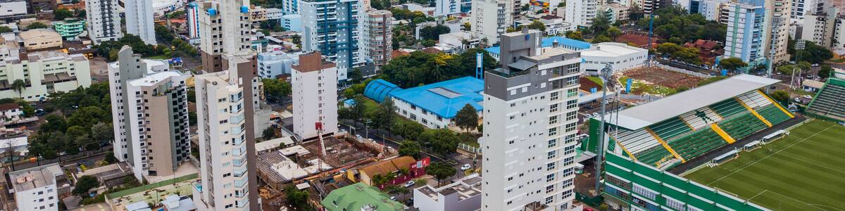Chapecó SC. Aerial view of downtown Chapecó, in Santa Catarina, Brazil