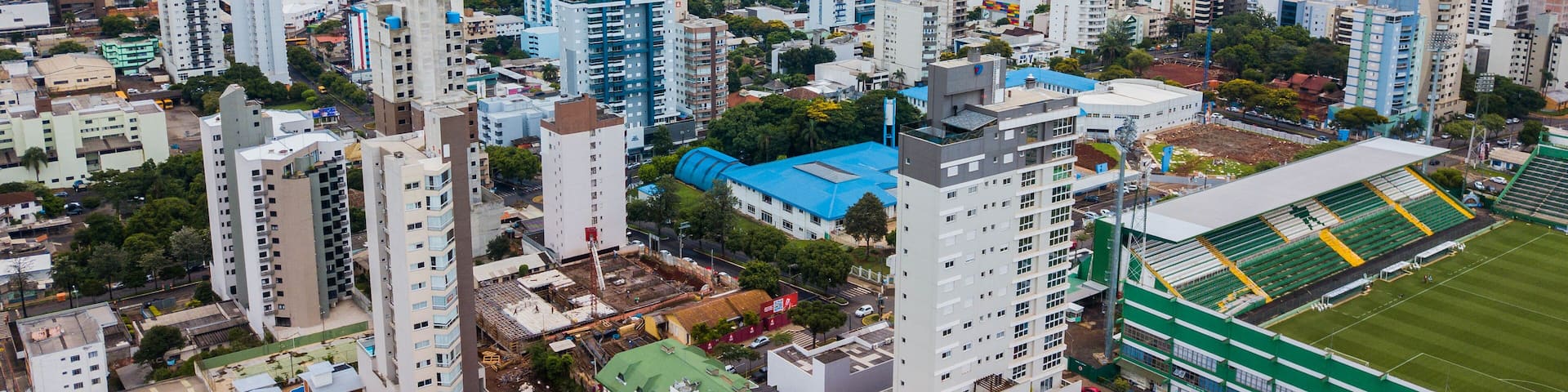 Chapecó SC. Aerial view of downtown Chapecó, in Santa Catarina, Brazil