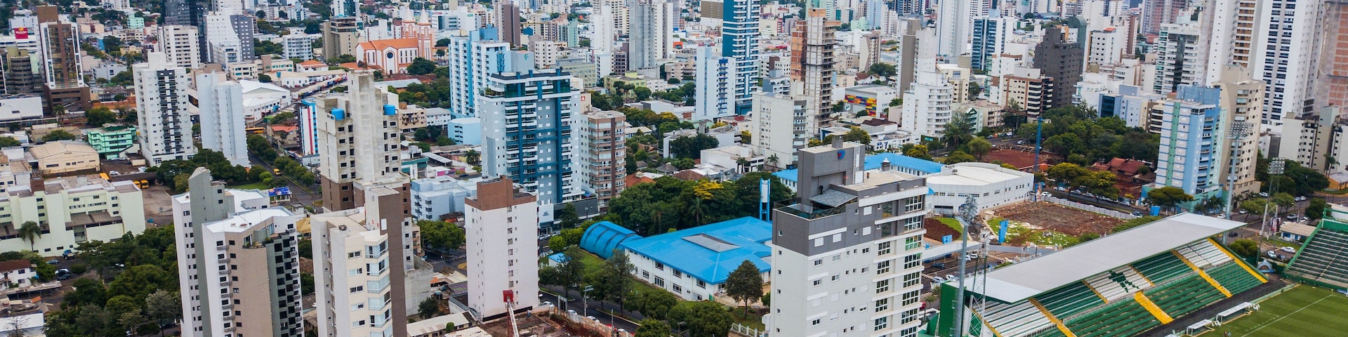 Chapecó SC. Aerial view of downtown Chapecó, in Santa Catarina, Brazil