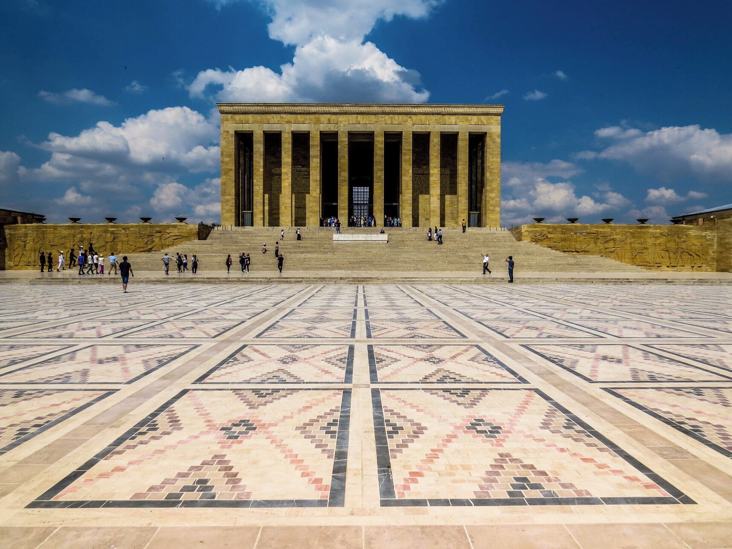 Anıtkabir (memorial tomb) is the mausoleum of Mustafa Kemal Atatürk, the leader of the Turkish War of Independence and the founder and first President of the Republic of Turkey, Ankara, Turkey.