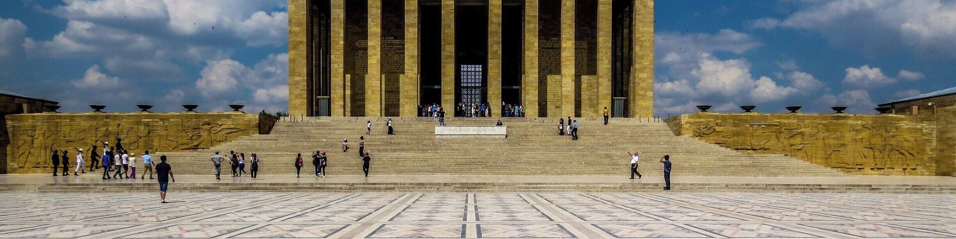 Anıtkabir (memorial tomb) is the mausoleum of Mustafa Kemal Atatürk, the leader of the Turkish War of Independence and the founder and first President of the Republic of Turkey, Ankara, Turkey.