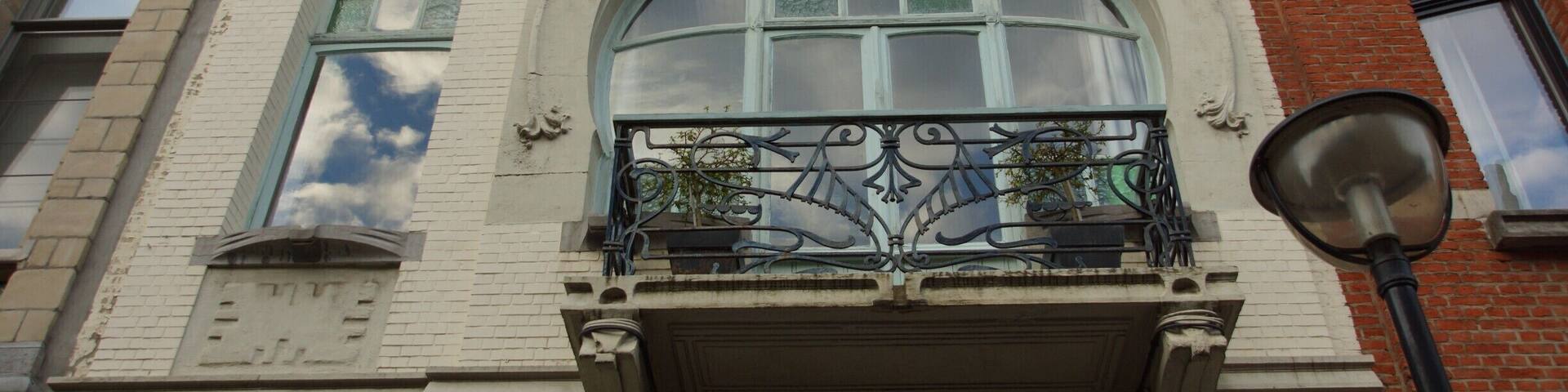 Beautiful Art Nouveau window and balcony.