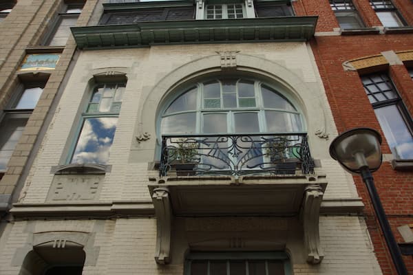 Beautiful Art Nouveau window and balcony.