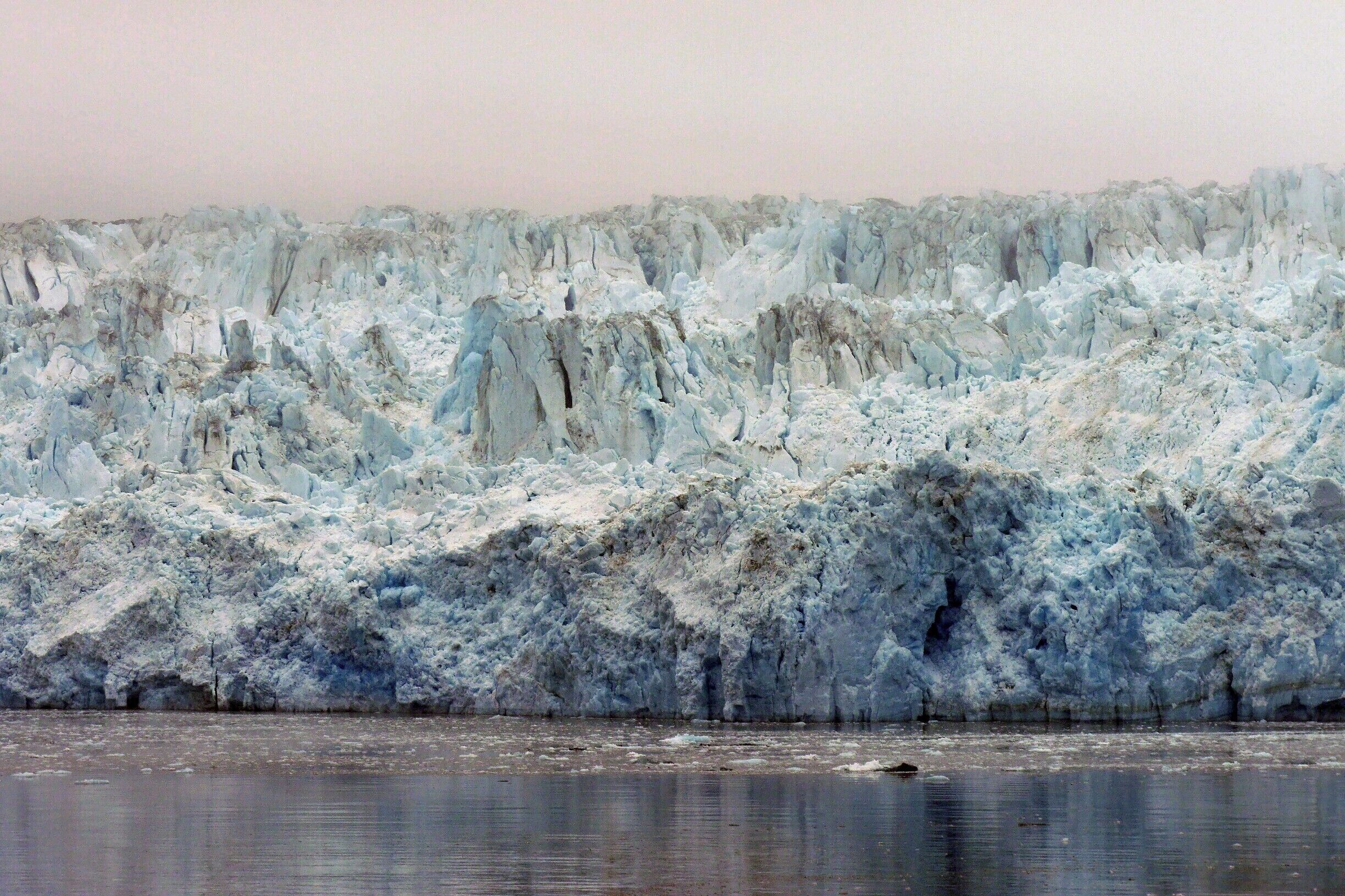 Detail of the Hubbard Glacier.  The largest tidewater glacier in North America at a whopping 76 miles long, 1,200 feet deep and over 6 miles wide at it’s outflow. Somehow the remoteness and atmosphere was enchanting in the overcast, misty & almost spooky conditions. And this is in Disenchantment Bay!  #GreatOutdoors