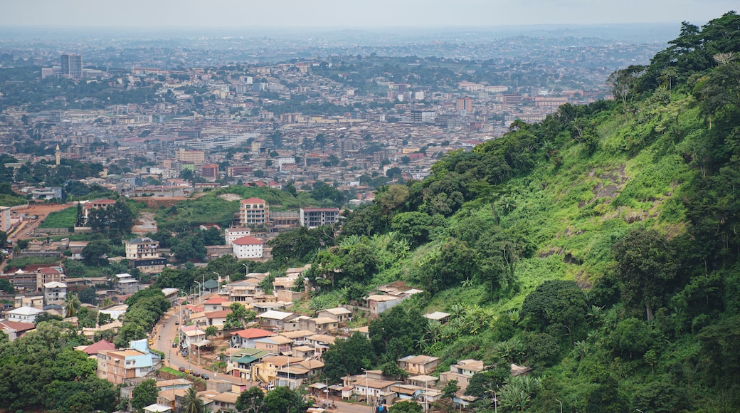 a view of the city from the hill of Febe mountain in Yaounde town
