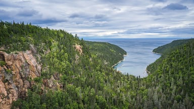 View from St Pancrace Belvedere on the St Pancrace Fjard, near Baie Comeau, Cote Nord of Quebec, Canada