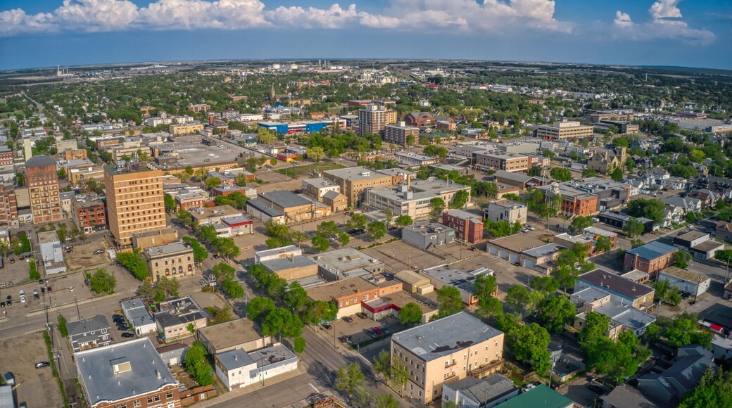 Aerial View of Brandon, Manitoba during Summer