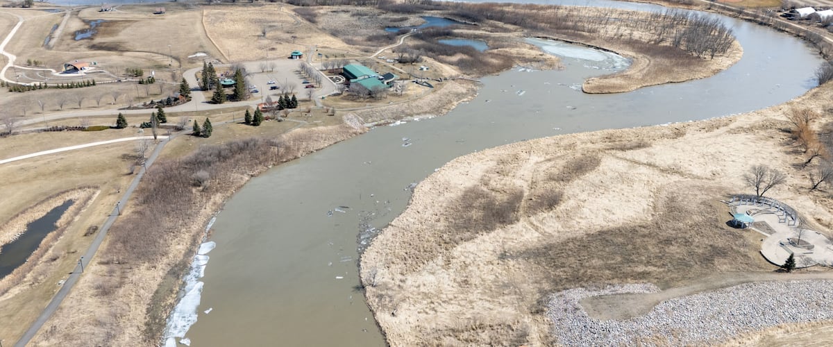 Assiniboine River In Manitoba, Canada