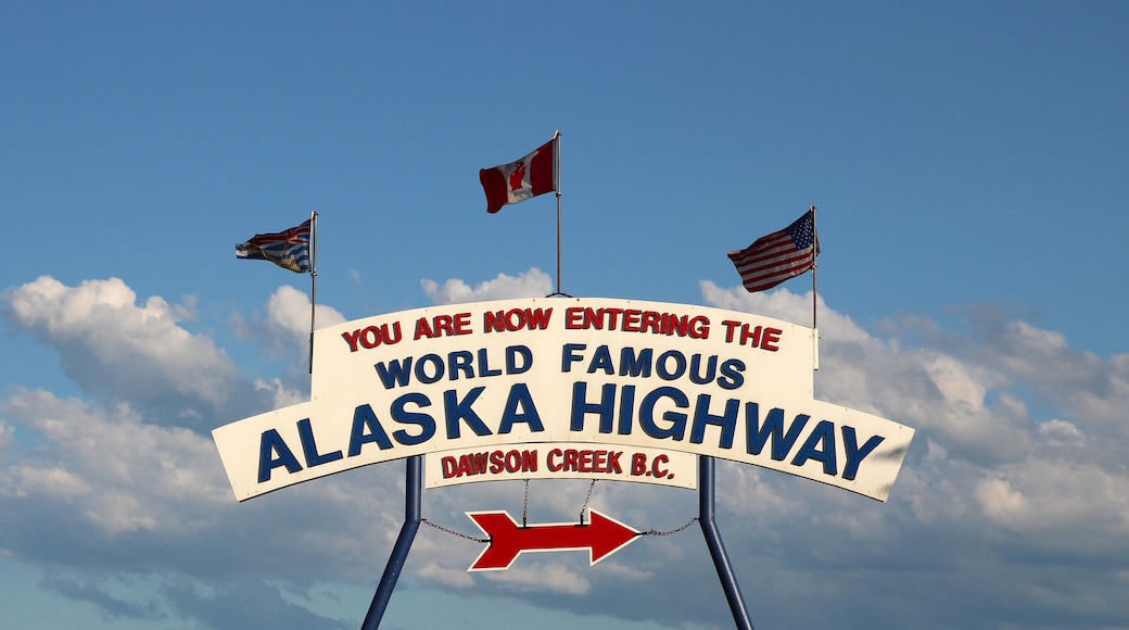 Alaska Highway sign (mile 0) in Dawson Creek
