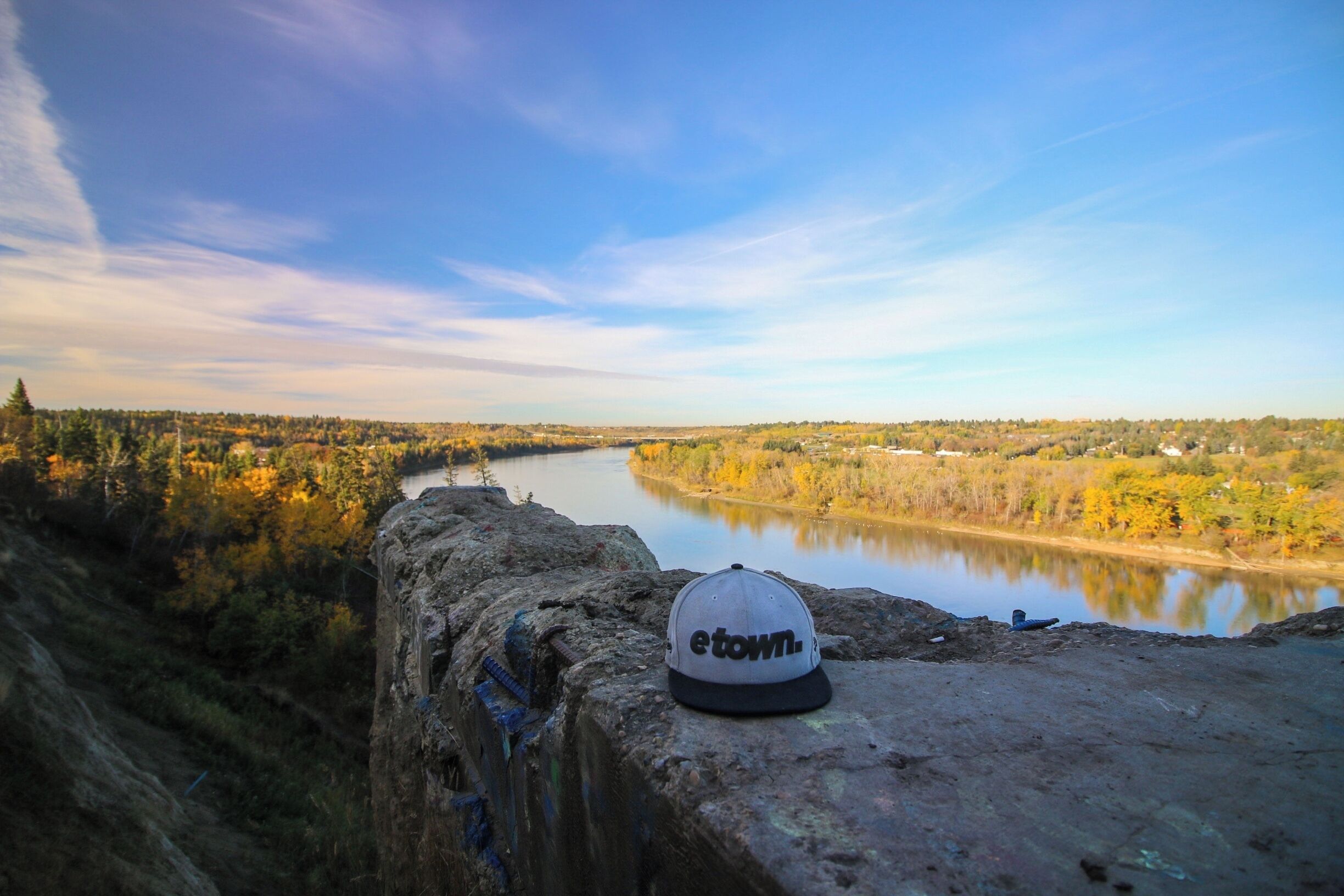 A little hometown plug here, and the last photo I took of my city. Although the viewpoint known as the "End of the World", is now technically off-limits, many locals regularly ignore the no-tresspass signs - at risk of not only a steep fine, but also the steep drop.

Once a retaining wall for a long-ago closed road, it's one of the most beautiful locations in Edmonton to view the changing colours of the river valley in the autumn. While I cannot actually suggest you go here, it's probably the worst-kept "secret" in town.

#Edmonton #Alberta #Canada