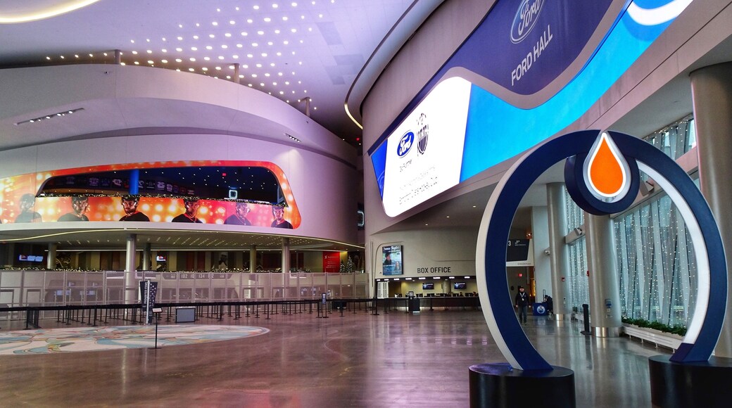 Rogers Place is a multi-use indoor arena in Edmonton, Alberta, and home to the Edmonton Oilers hockey team. Construction started in March 2014, and opened on September 8, 2016. The arena has a seating capacity of 18,500 as a hockey venue and 20,734 as a concert venue. (December 2019)